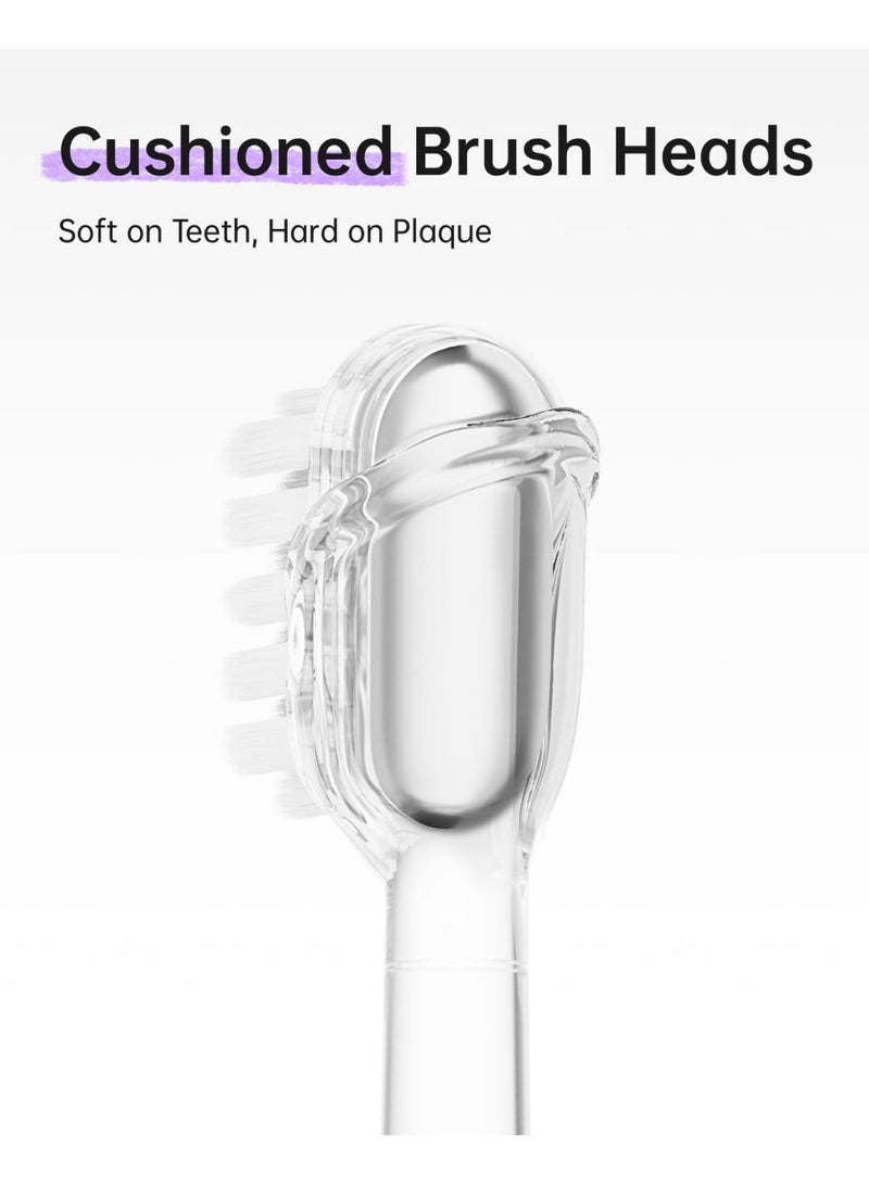 لايفن فرشاة اسنان كهربائية خاصة ويف من لايفين، فرشاة اسنان سونيك بخاصية التذبذب والاهتزاز للبالغين مع تطبيق، 2 راس فرشاة (ارجواني) - Image 3